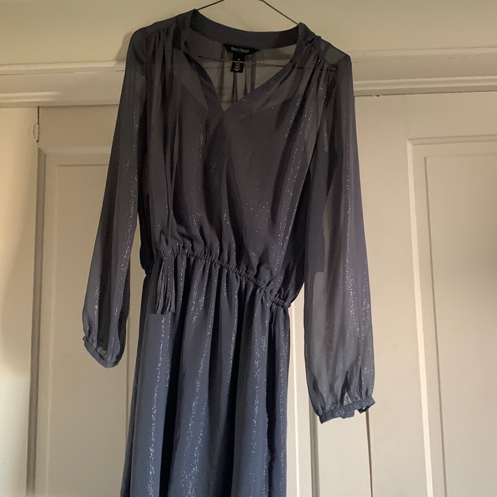 White House Black Market, Dark Grey Sparkle Dress, Size 00